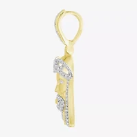 "St.Jude" Mens 1/3 CT. T.W. Natural White Diamond 10K Gold Pendant