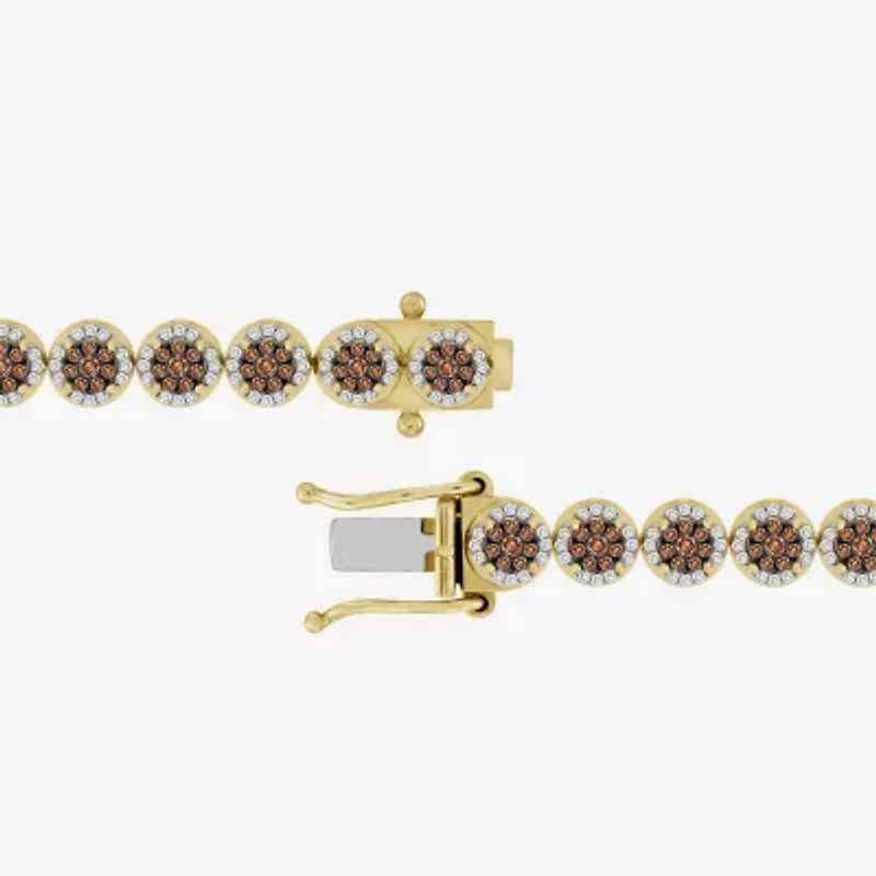 Mens 2 1/2 CT. T.W. Natural Champagne Diamond 10K Gold Tennis Bracelet