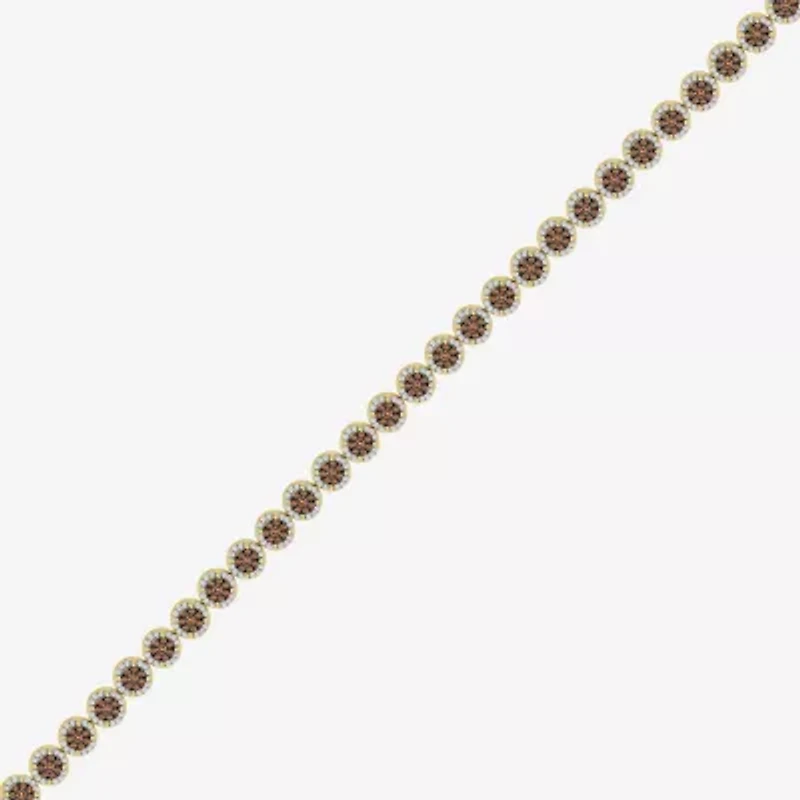 Mens 2 1/2 CT. T.W. Natural Champagne Diamond 10K Gold Tennis Bracelet