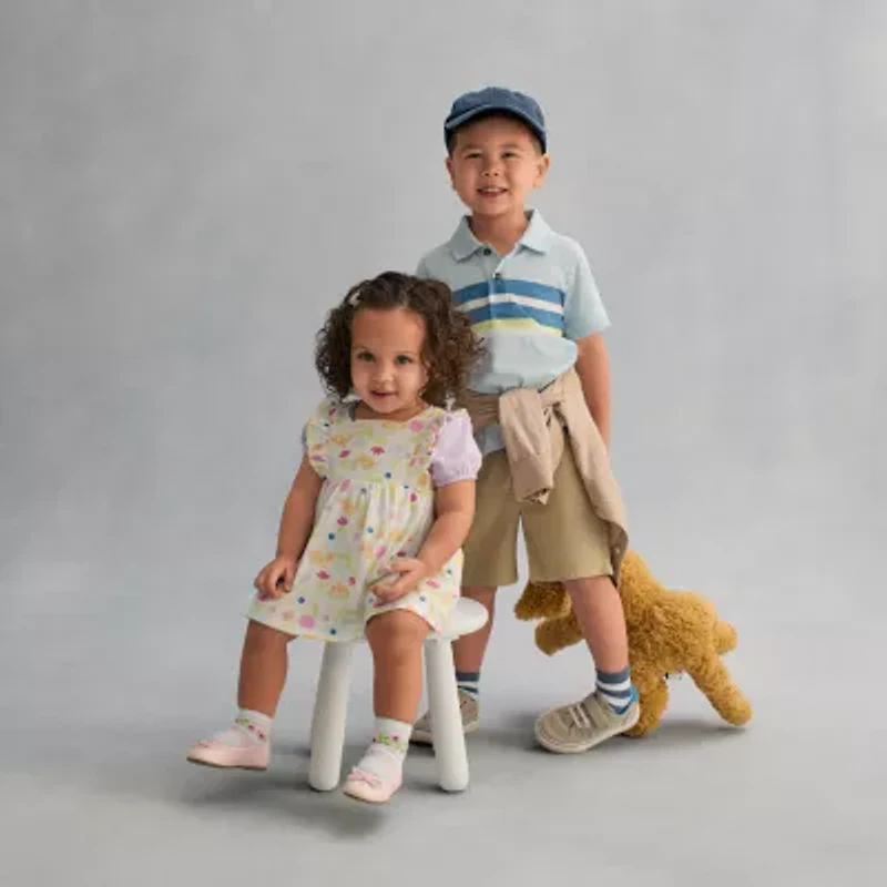 Okie Dokie Baby Girls 2-pc. Short Sleeve A-Line Dress