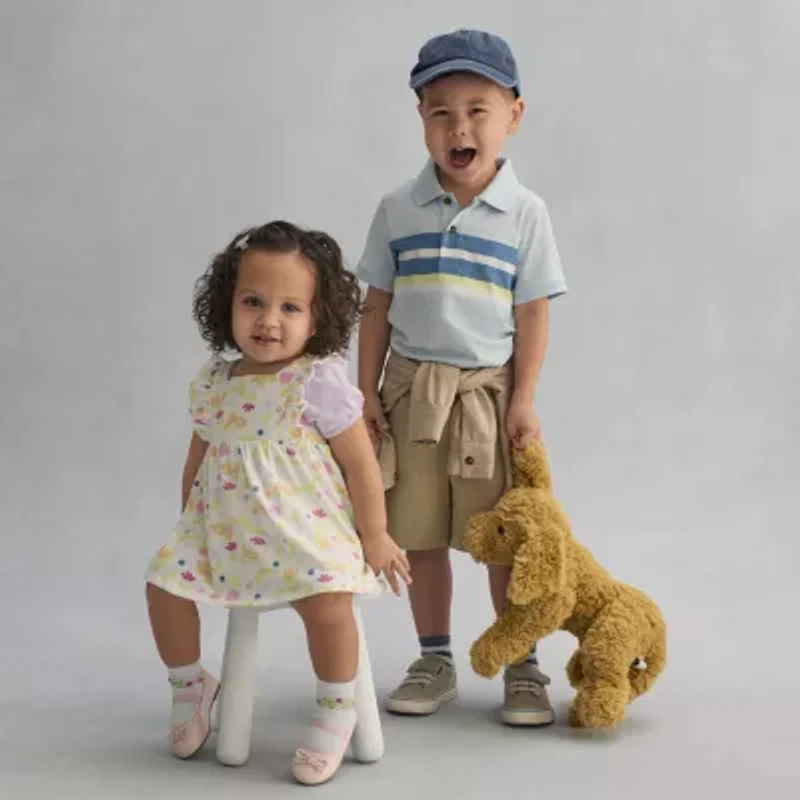 Okie Dokie Baby Girls 2-pc. Short Sleeve A-Line Dress