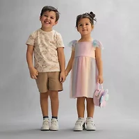 Okie Dokie Toddler & Little Girls Short Sleeve Ruffled Sleeve Tutu Dress