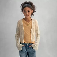 Thereabouts Little & Big Kid Girls Long Sleeve Tie Cardigan