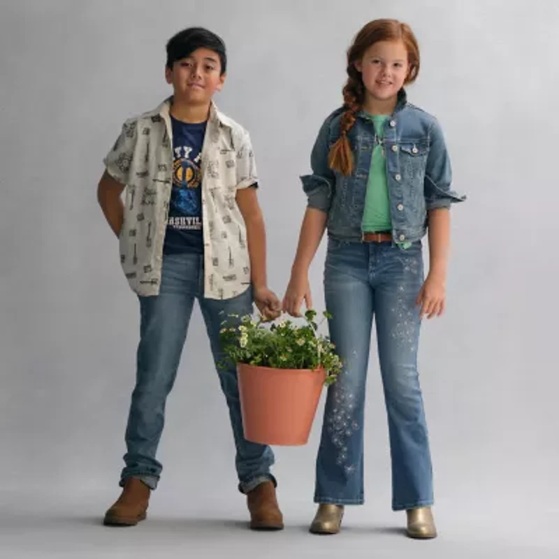 Thereabouts Little & Big Kid Girls Flare Leg Jean