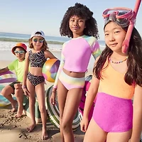 Thereabouts Little & Big Kid Girls Tie Dye 2-pc. Rash Guard Set