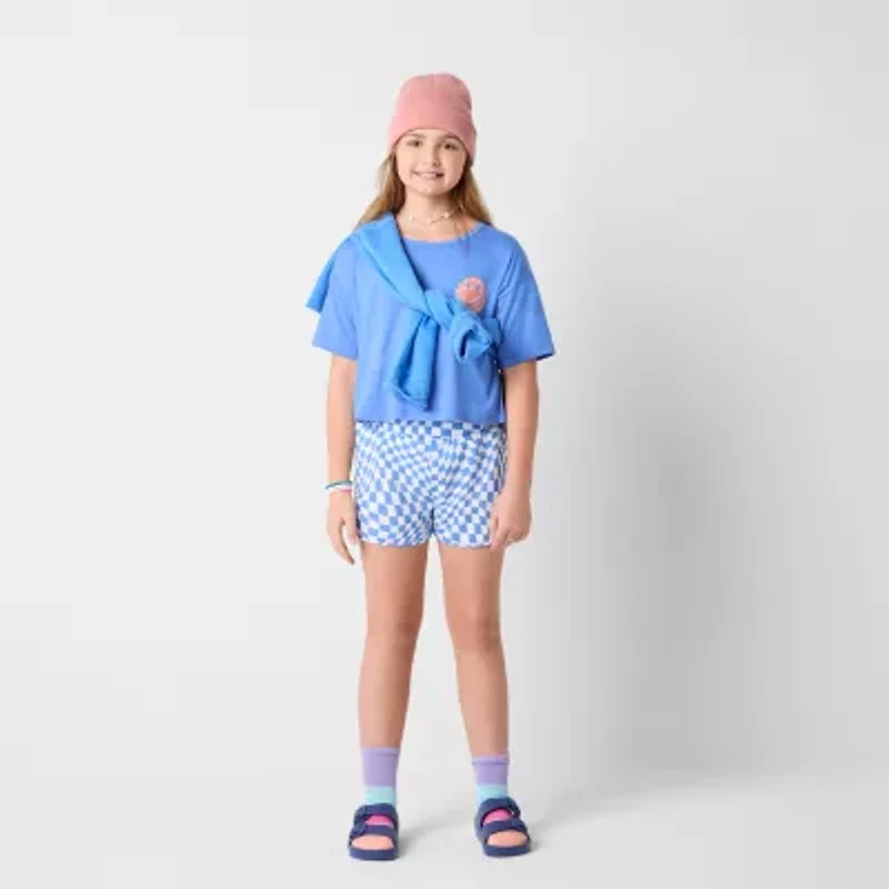 Xersion Little & Big Kid Girls Mid Rise Running Short