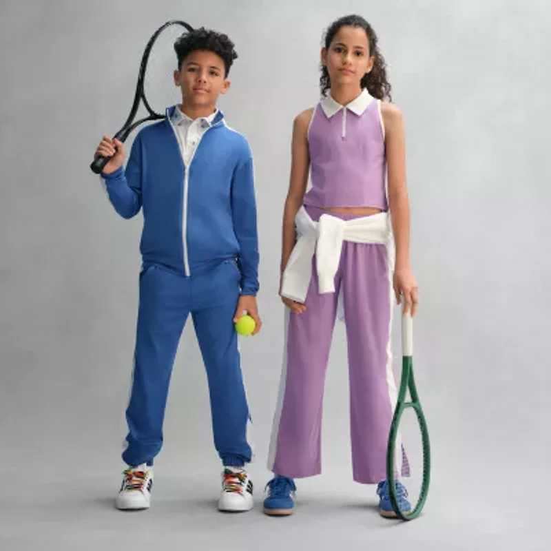 Xersion Little & Big Kid Girls Quick Dry Mid Rise Regular Fit Wide Leg Track Pant