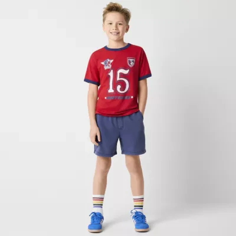 Thereabouts Little & Big Kid Boys Crew Neck Short Sleeve Regular Fit Graphic T-Shirt