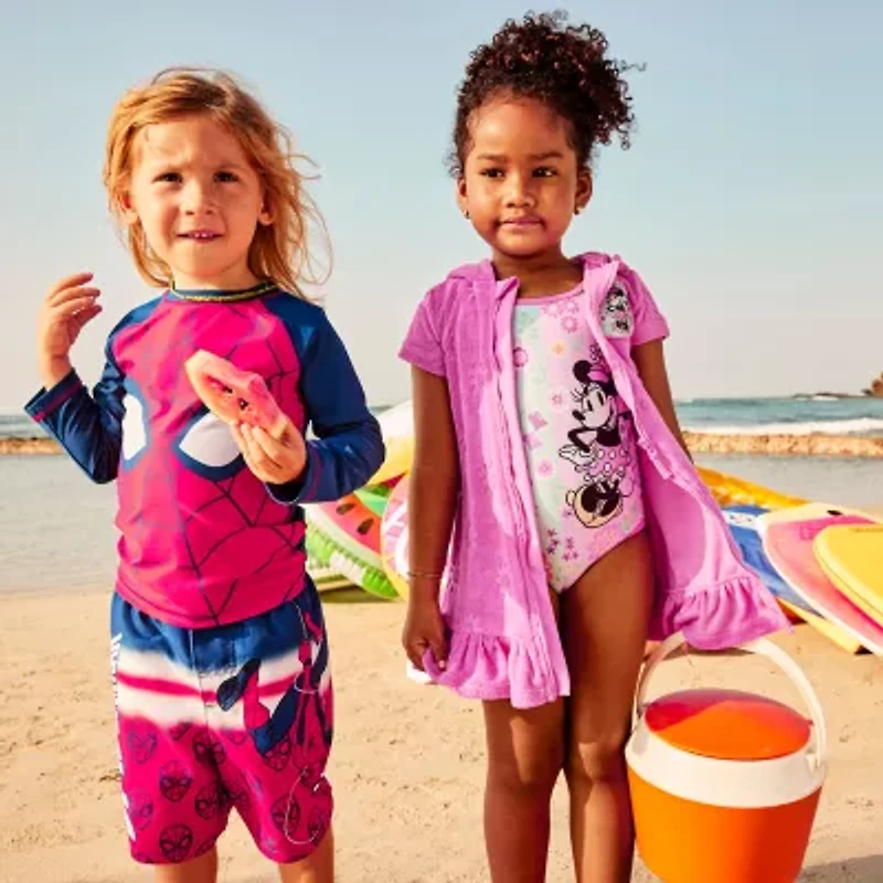 Disney Collection Little & Big Kid Girls Minnie Mouse One Piece Swimsuit