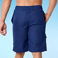 St. John's Bay Cargo Mens Big and Tall Drawstring Waist Swim Trunks