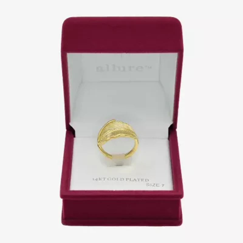 Sparkle Allure Womens 3MM 14K Gold Over Brass Bypass  Band