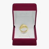 Sparkle Allure Womens 3MM 14K Gold Over Brass Bypass  Band