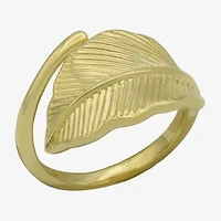 Sparkle Allure Womens 3MM 14K Gold Over Brass Bypass  Band
