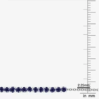 Lab Created Gemstone Sterling Silver 7 Inch Tennis Bracelet