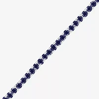 Lab Created Gemstone Sterling Silver 7 Inch Tennis Bracelet