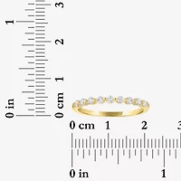 (G-H / Si2-I1) Womens 2MM 1/4 CT. T.W. Lab Grown White Diamond 10K Gold Wedding Band