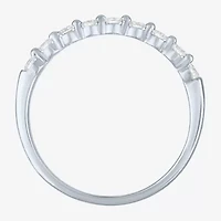 (G-H / Si2-I1) Womens 2MM 1/4 CT. T.W. Lab Grown White Diamond 10K Gold Wedding Band