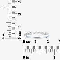 (G-H / Si2-I1) Womens 2MM 1/4 CT. T.W. Lab Grown White Diamond 10K Gold Wedding Band