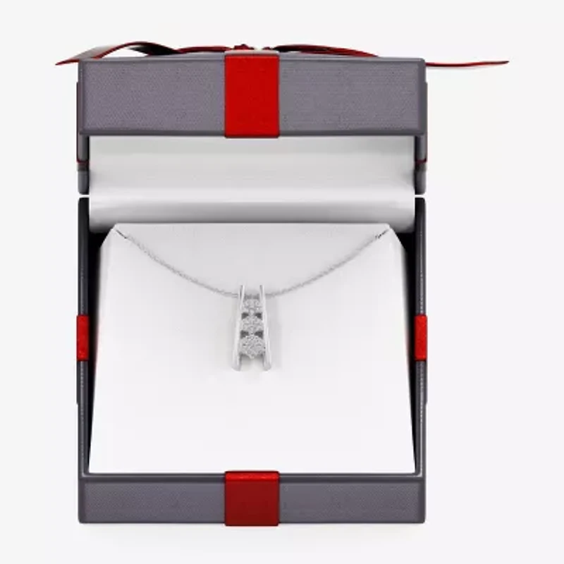 Yes, Please! (G/Si1-Si2) Womens 1/4 CT. T.W. Lab Grown White Diamond Sterling Silver Pendant