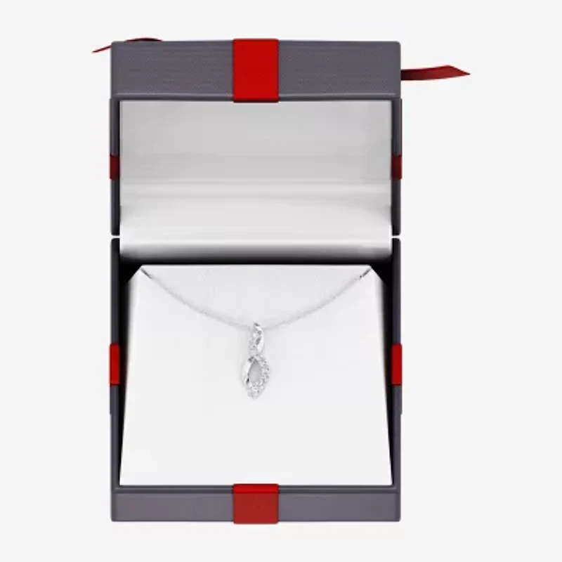 Yes, Please! (G/Si1-Si2) Womens 1/4 CT. T.W. Lab Grown White Diamond Sterling Silver Infinity Pendant