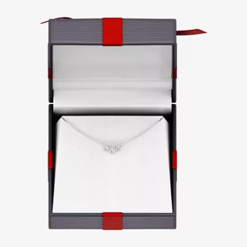 "Yes, Please! (Si1-Si2, G) Womens 1/4 CT. T.W. Lab Grown White Diamond Sterling Silver Round 18 Inch Pendant Necklace