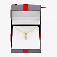Yes, Please!, (G/Si1-Si2) Womens 1/4 CT. T.W. Lab Grown White Diamond 14K Gold Over Silver Round 18 Inch Pendant Necklace