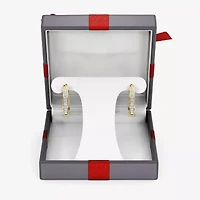 Yes, Please! (G, Si1-Si2) Womens 1/4 CT. T.W. Lab Grown White Diamond Sterling Silver 19.6mm Hoop Earrings