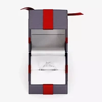 Yes, Please! Womens 1/6 CT. T.W. Lab Grown White Diamond Sterling Silver Round Solitaire Cocktail Ring