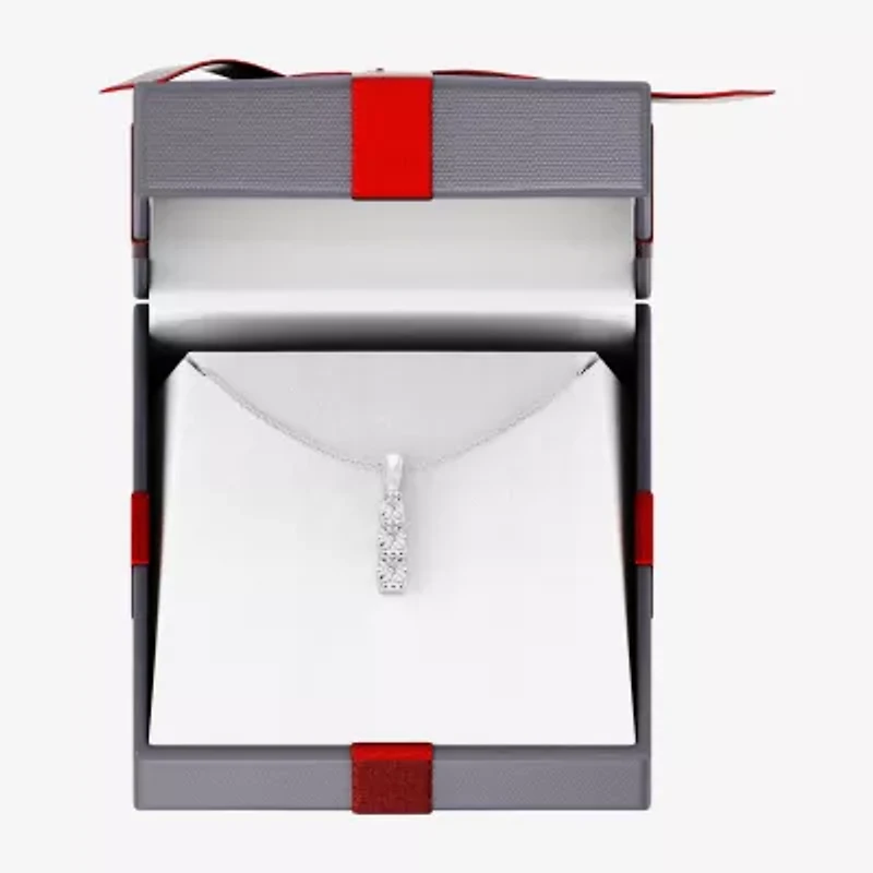 Yes, Please! Womens 1/6 CT. T.W. Lab Grown White Diamond Sterling Silver 18 Inch Pendant Necklace