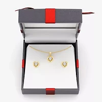 Yes, Please! (G, Si1-Si2) Womens 1/6 CT. T.W. Lab Grown White Diamond 14K Gold Over Silver 2 Pair Jewelry Set