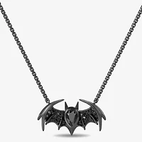 Batman Womens 1/6 CT. T.W. Genuine Black Onyx Sterling Silver 18 Inch Pendant Necklace