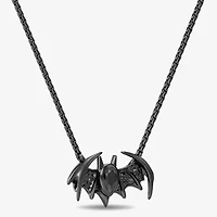 Batman Womens 1/6 CT. T.W. Genuine Black Onyx Sterling Silver 18 Inch Pendant Necklace