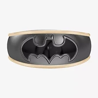 Batman Unisex Adult Genuine Black Onyx 14K Gold Over Silver Sterling Fashion Ring