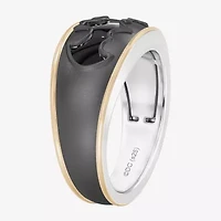 Batman Unisex Adult Genuine Black Onyx 14K Gold Over Silver Sterling Fashion Ring