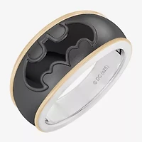 Batman Unisex Adult Genuine Black Onyx 14K Gold Over Silver Sterling Fashion Ring
