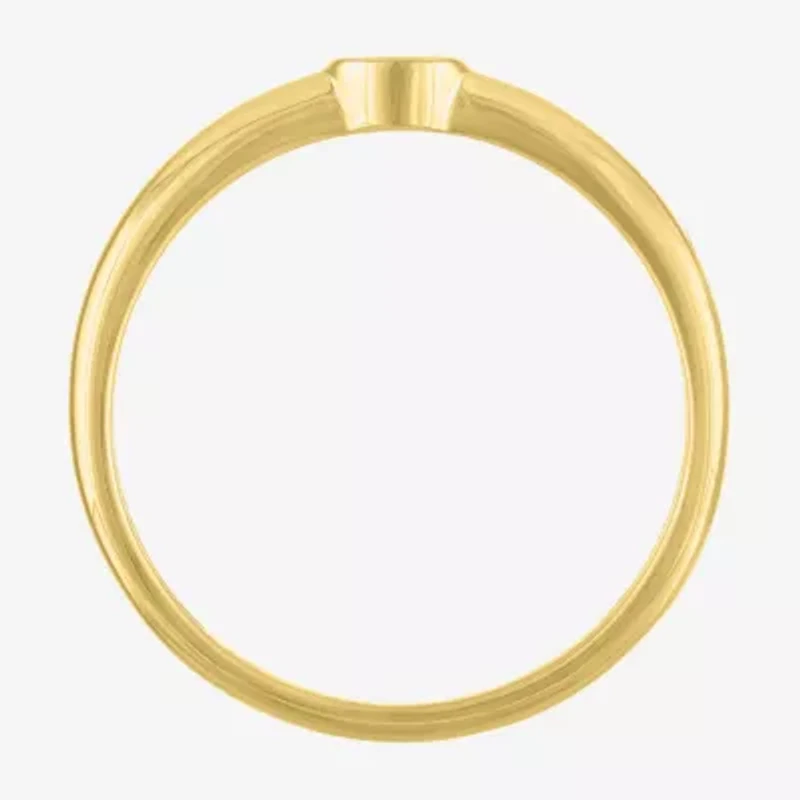 Diamond Addiction (G-H / Si2-I1) Womens 1/10 CT. T.W. Lab Grown White 14K Gold Over Silver Round Solitaire Cocktail Ring