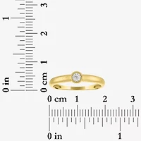 Diamond Addiction (G-H / Si2-I1) Womens 1/10 CT. T.W. Lab Grown White 14K Gold Over Silver Round Solitaire Cocktail Ring