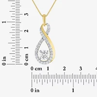 (G-H / Si2-I1) Womens 1 CT. T.W. Lab Grown White Diamond 14K Gold Over Silver Infinity 18 Inch Pendant Necklace
