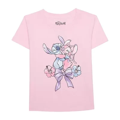 Little & Big Kid Girls Crew Neck Short Sleeve Regular Fit Graphic T-Shirt