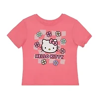Little & Big Kid Girls Round Neck Short Sleeve Hello Kitty Graphic T-Shirt