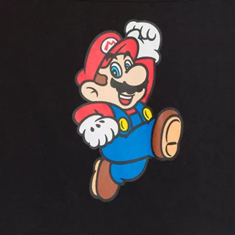 Little & Big Kid Boys Crew Neck Short Sleeve Oversized Super Mario Graphic T-Shirt