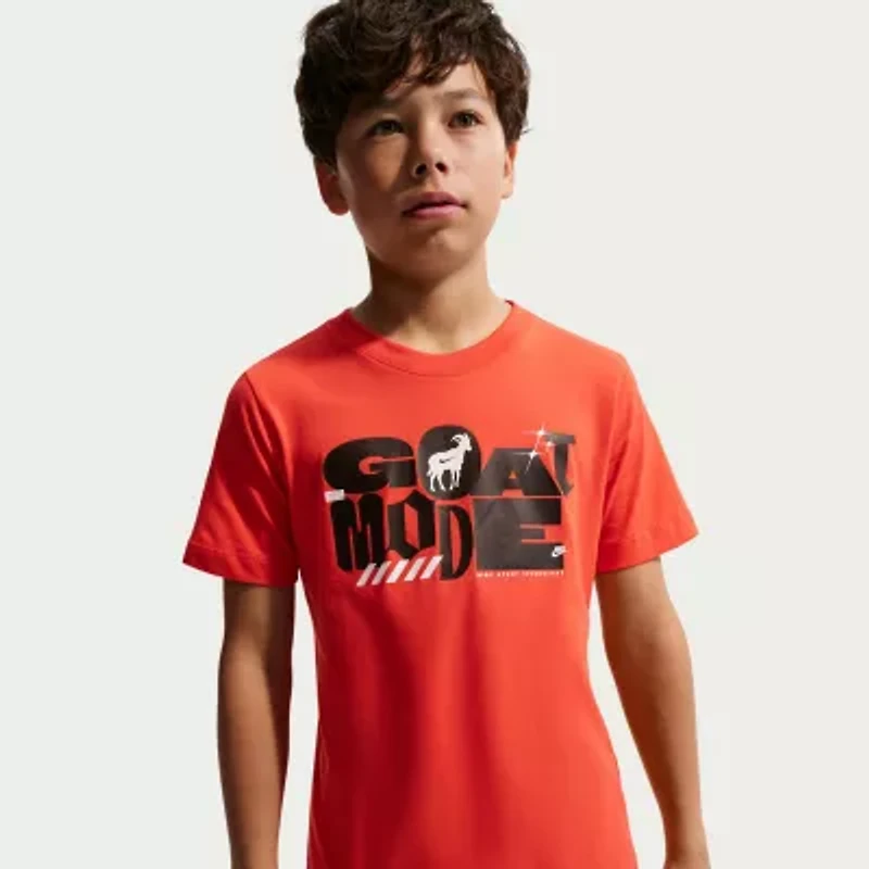 Nike Big Kid Unisex Crew Neck Short Sleeve Regular Fit Graphic T-Shirt