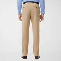 Savane Premium Stretch Expandable Waist Mens Straight Fit Dress Flat Front Pant