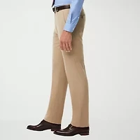 Savane Premium Stretch Expandable Waist Mens Straight Fit Dress Flat Front Pant