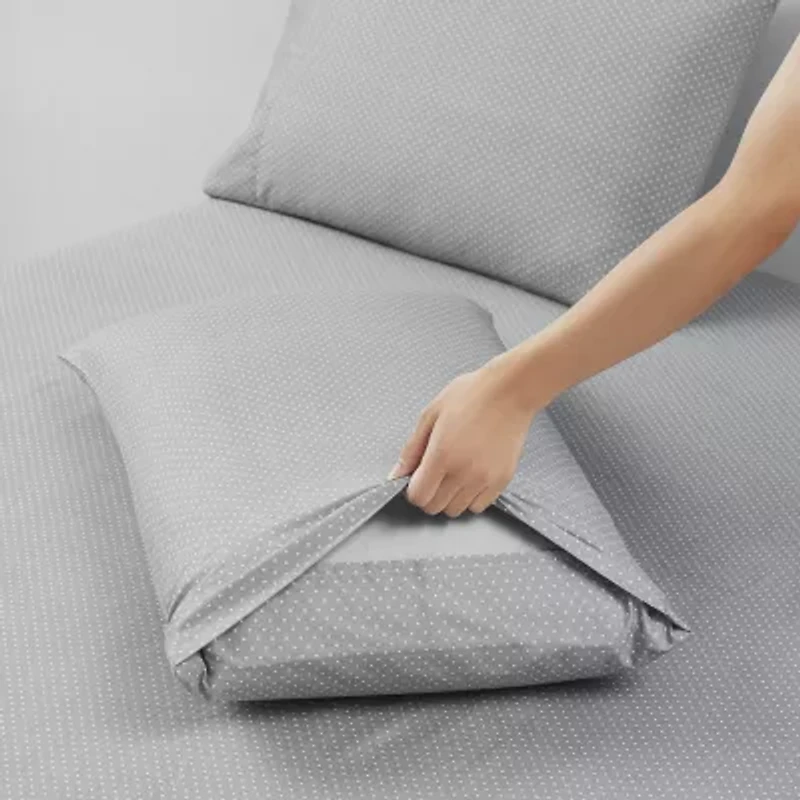 Sweet Home Collection™ Dots Printed Sheet Set, Double Brushed Microfiber