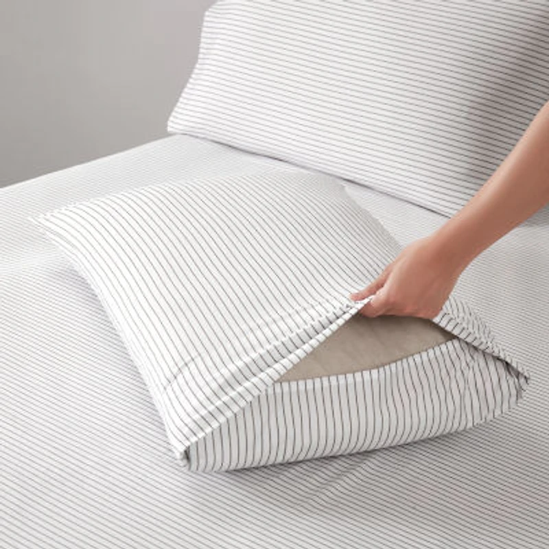 Sweet Home Collection™ Pinstripes Printed Sheet Set, Deluxe Ultra Soft, Double Brushed Microfiber with Bonus Pillowcases
