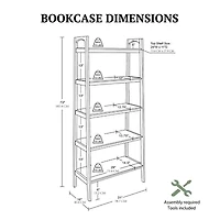 Madison Park Avalon 5-Shelf Standard Bookshelf