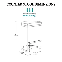Madison Park Marc Dining Room Collection Counter Height Upholstered Bar Stool