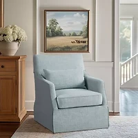 Martha Stewart London Swivel Upholstered Armchair