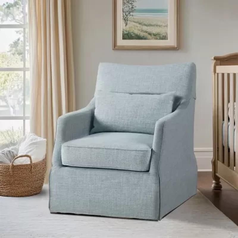 Martha Stewart London Swivel Upholstered Armchair